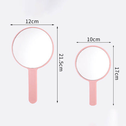 5 color makeup mirror round shape dressing portable handheld mirrors 12*21.5cm