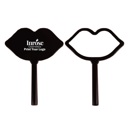 7 color lip shape makeup mirror handheld portable handle mirror 16*12cm