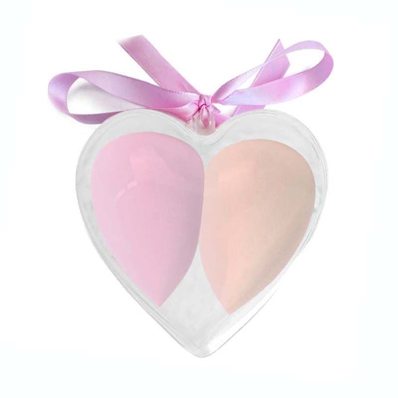 2 in 1 makeup sponge beauty blender powder puff heart-shaped soft
