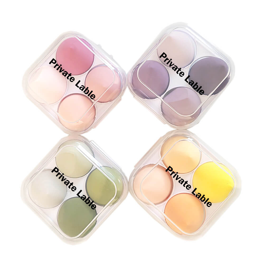 4 in 1 makeup sponge beauty blender bouncy puff various colors