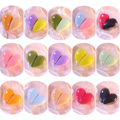 2 in 1 makeup sponge beauty blender powder puff heart-shaped soft