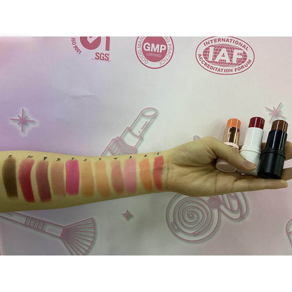 11 color blush stick blusher cream multi-use high pigmented long lasting