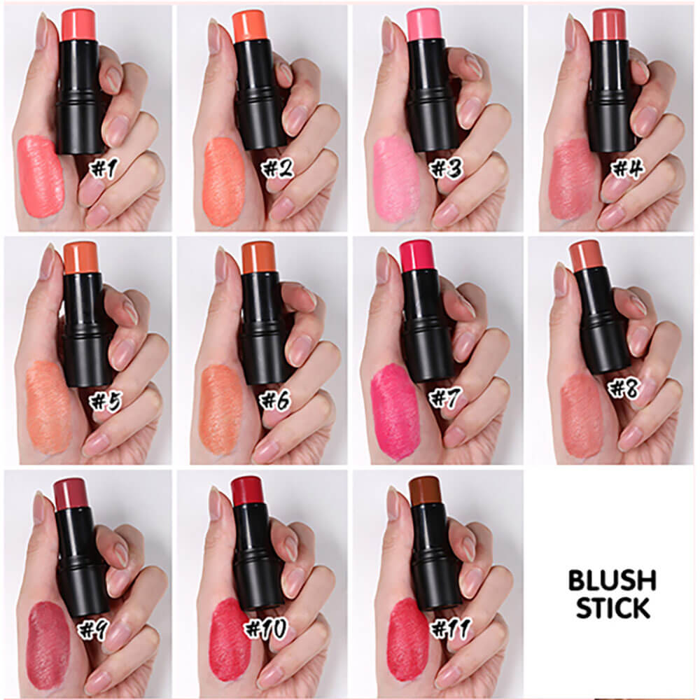 11 color blush stick blusher cream multi-use high pigmented long lasting