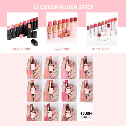 11 color blush stick blusher cream multi-use waterproof cruelty free