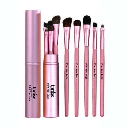 Ensemble de 5 petits pinceaux de maquillage de couleurs douces et portables