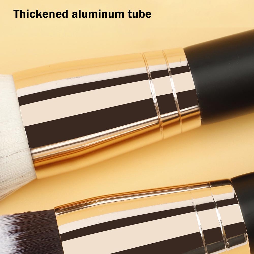 10-Color Double-Ended Makeup Brushes Soft Loose Powder Contour Flat Foundation Brush