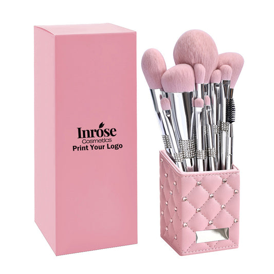 11-piece rhinestones makeup brush set high-end soft bristles beauty tools