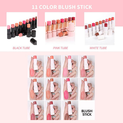 11 color blush stick blusher cream long lasting multi-use waterproof