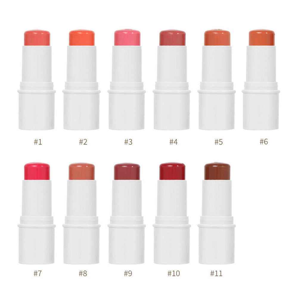 11 color blush stick blusher cream long lasting multi-use waterproof