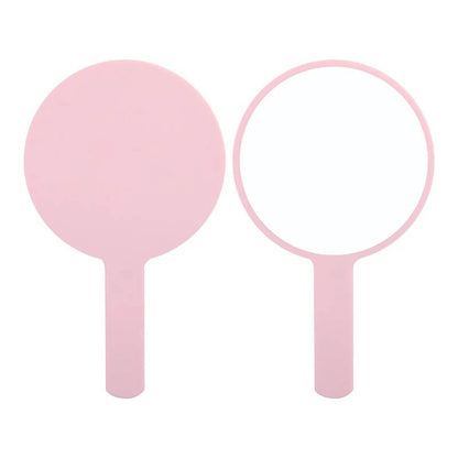 5 color makeup mirror round shape dressing portable handheld mirrors 12*21.5cm