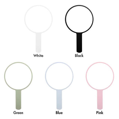 5 color makeup mirror round shape dressing portable handheld mirrors 12*21.5cm