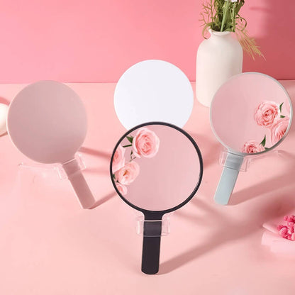 5 color makeup mirror round shape dressing portable handheld mirrors 12*21.5cm