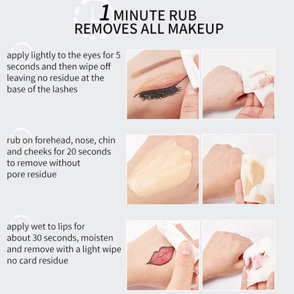 Makeup cleansing wipe remover pads gentle face clean 100 pcs