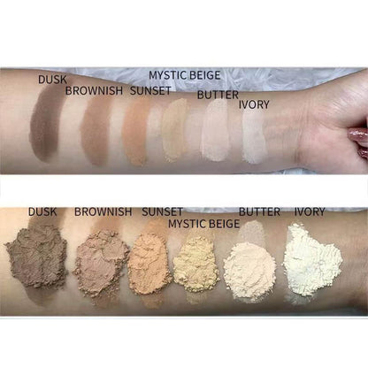 7 color loose setting powder air oil control long lasting