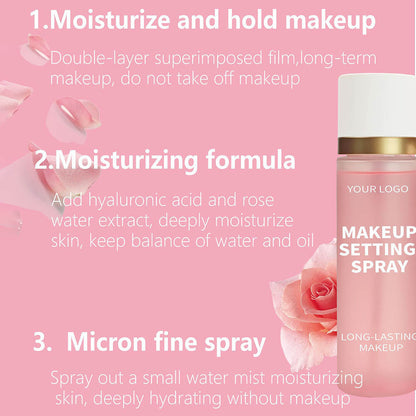 3 Colors Setting Spray Makeup Moisturizing Vegan Facial Setting Water 100ml