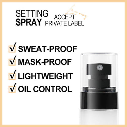 Makeup setting spray long lasting oil control private label 30ml
