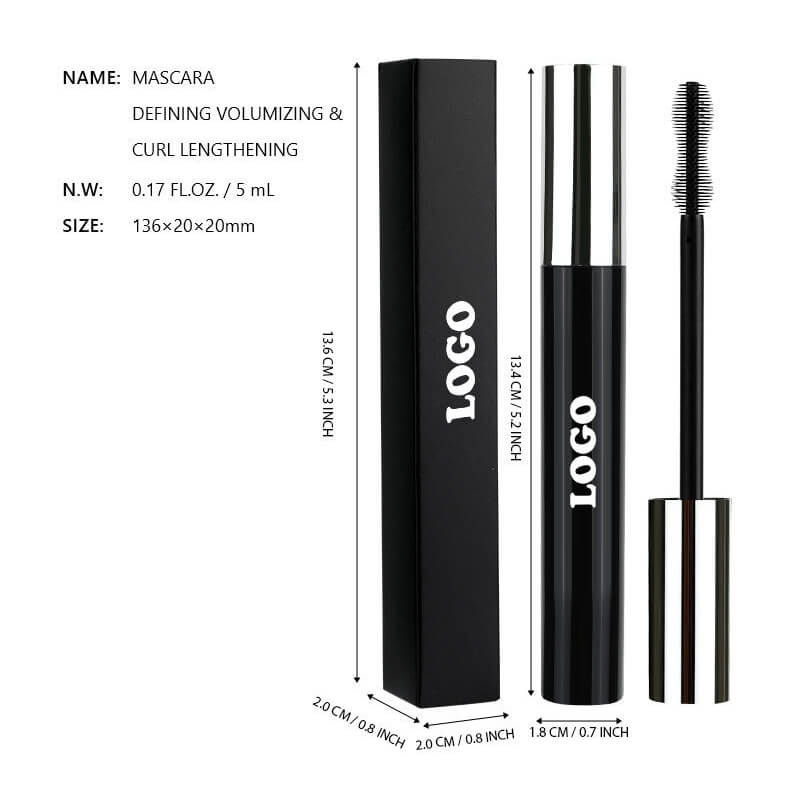 Black mascara waterproof long lasting thick curling full volume