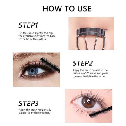 Black Mascara Full Volume Curling Waterproof Long Lasting Thickening Vegan