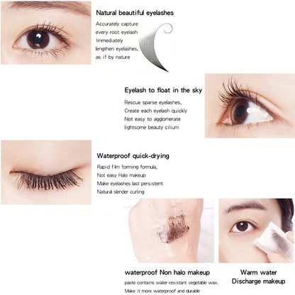 Mascara waterproof thick curling smudge-free full volume