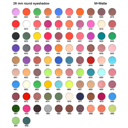 4 color DIY eyeshadow palette 26mm high pigmented private label