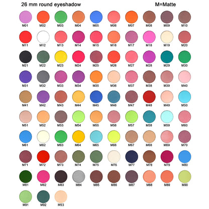 15 Color Diy Eyeshadow Palette 26mm Matte Shimmer Long Lasting Multi-Color