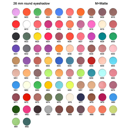 6 color DIY eyeshadow palette 26mm high pigmented long lasting
