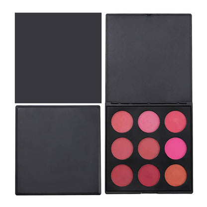9 Color Blush Palette Cheek Blusher Nude Matte High Pigment Private Label