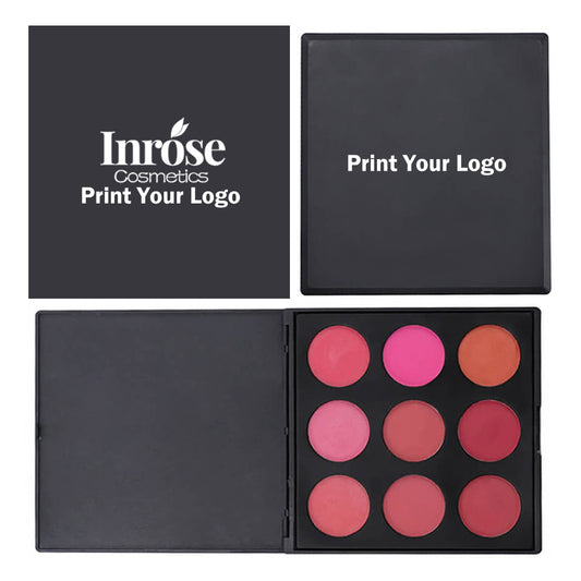 9 color blush palette cheek blusher nude matte high pigment private label