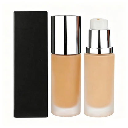 18 Color Matte Liquid Foundation Makeup Base Full Cover Waterproof Tan Brown