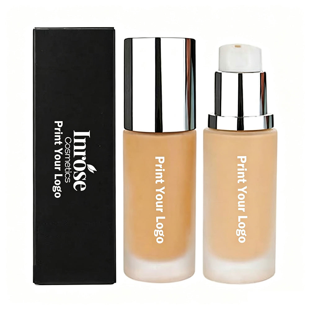 18 Color Matte Liquid Foundation Makeup Base Full Cover Waterproof Tan Brown