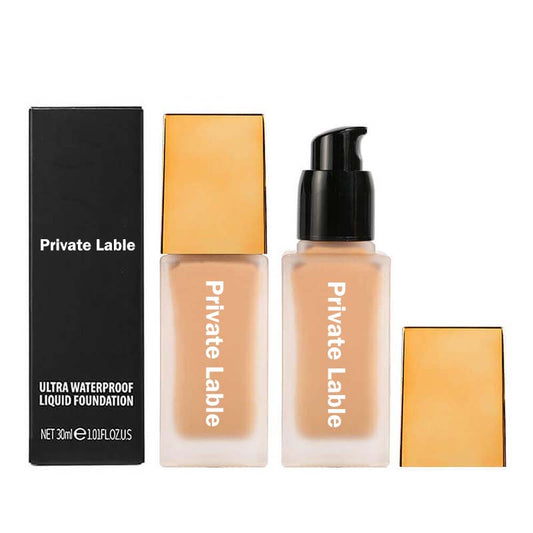 10 color liquid foundation full coverage matte waterproof gold tube