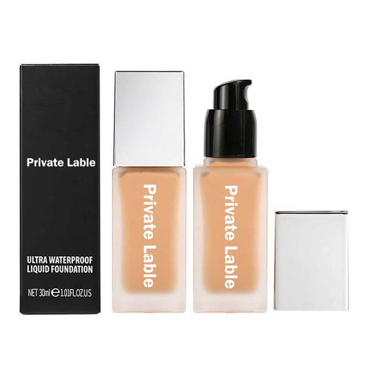 10 color liquid foundation full coverage long lasting waterproof silver tube