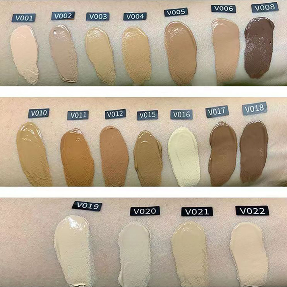 19 Color Matte Foundation Full Coverage Liquid Concealer Tan Brown No Logo