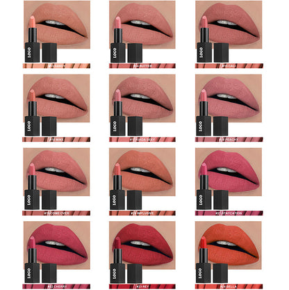24 color matte lipstick high pigmented long lasting vegan