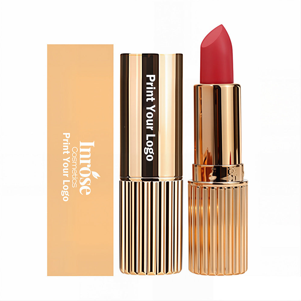 24 Color Matte Lipstick High Pigmented Long Lasting Waterproof Gold Tube