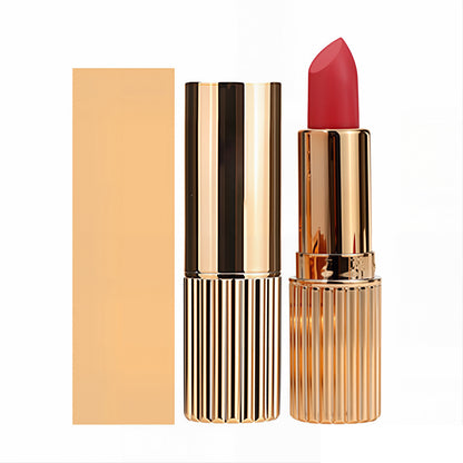 24 Color Matte Lipstick High Pigmented Long Lasting Waterproof Gold Tube