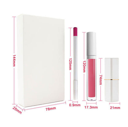 12 color 3 in 1 lip set matte liquid lipstick cream lipstick lip liner gift kit