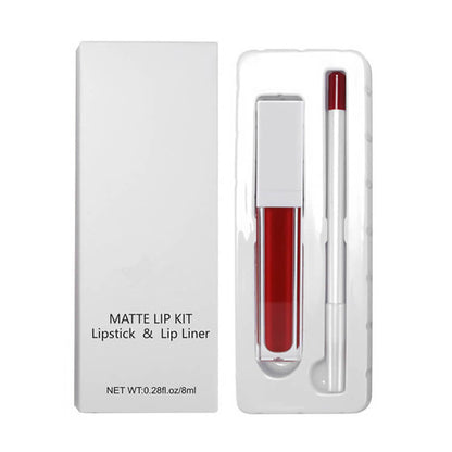 21 color liquid lipstick & lip liner set matte long lasting