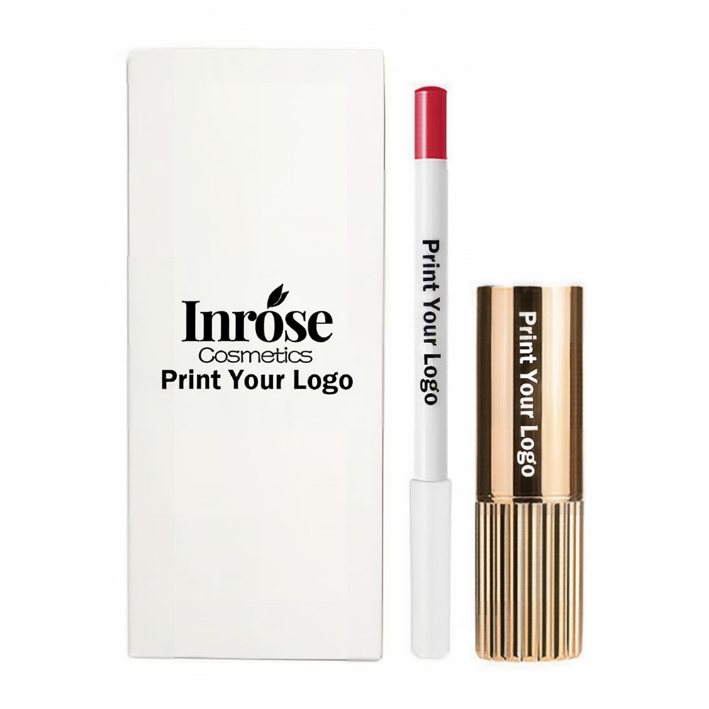Kit pour les lèvres 2 en 1 de 12 couleurs : rouge à lèvres liquide mat, rouge à lèvres crème et crayon à lèvres.