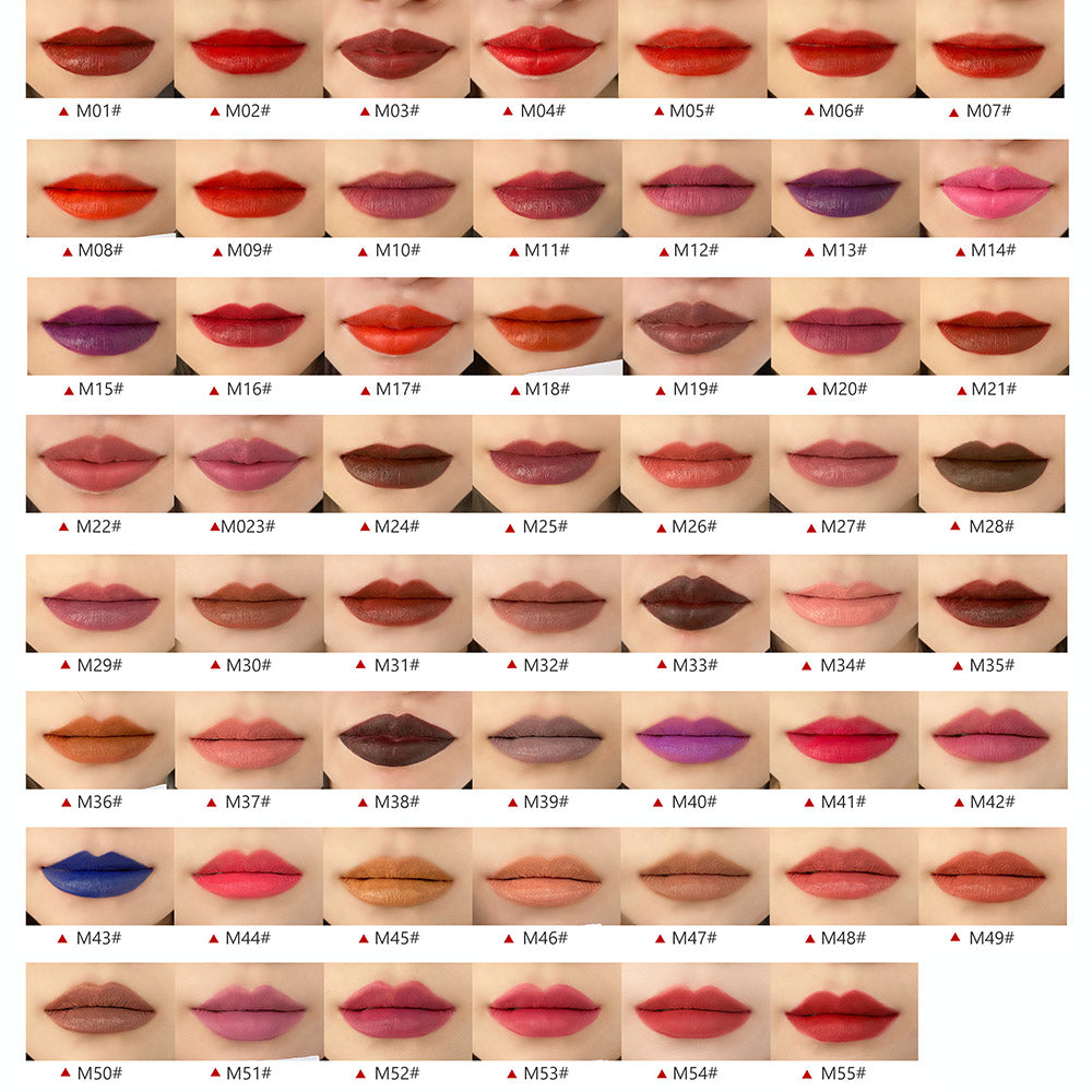 Rouge à lèvres liquide mat longue tenue et waterproof, 55 couleurs (couleurs 01 à 32) 