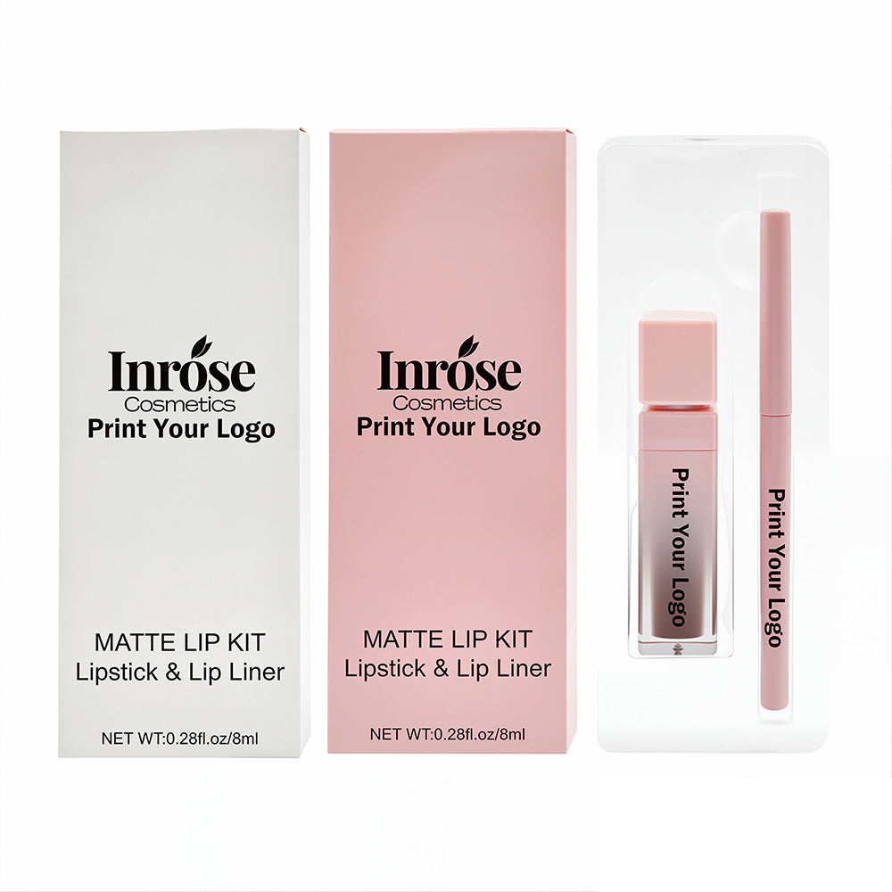 16 Color Pink Liquid Lipstick Lip Liner Set Matte Waterproof Long Lasting