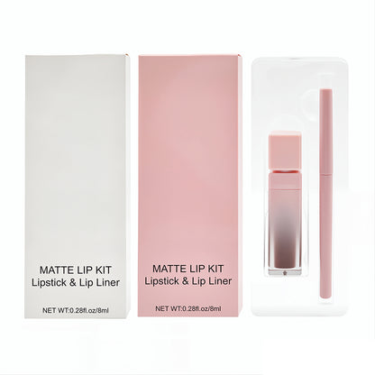 16 Color Pink Liquid Lipstick Lip Liner Set Matte Waterproof Long Lasting