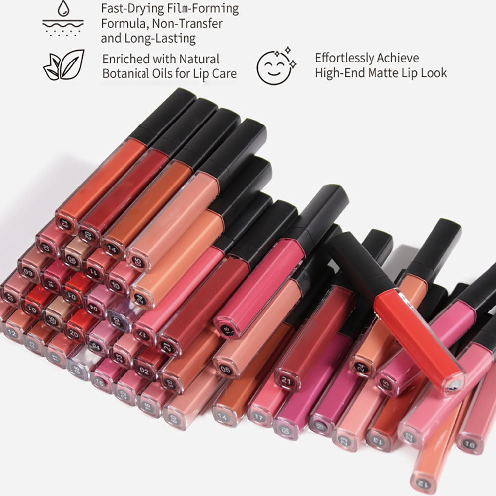 59 Color Matte Lipstick High Pigment Waterproof Not Stick Long Lasting