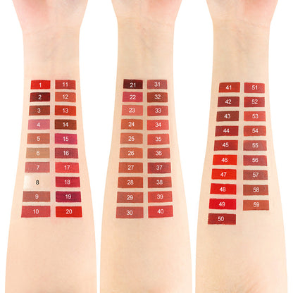 59 Color Matte Lipstick High Pigment Waterproof Not Stick Long Lasting