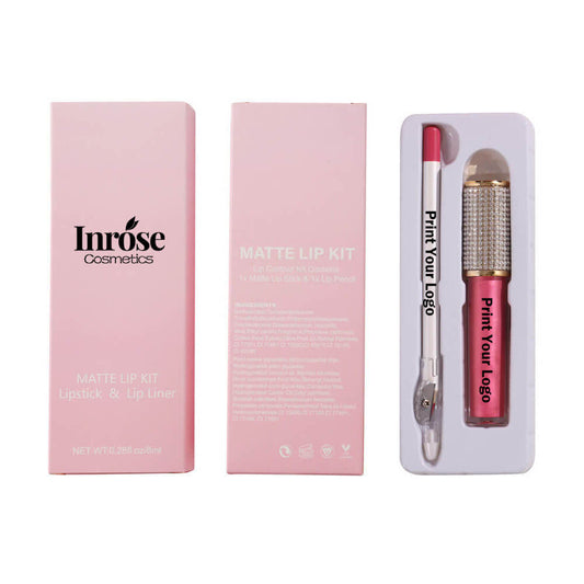 20 color matte liquid lipstick lip liner set diamond long lasting