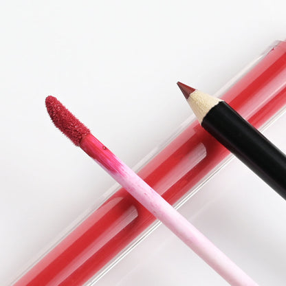 21 color matte liquid lipstick lip liner set high pigmented waterproof