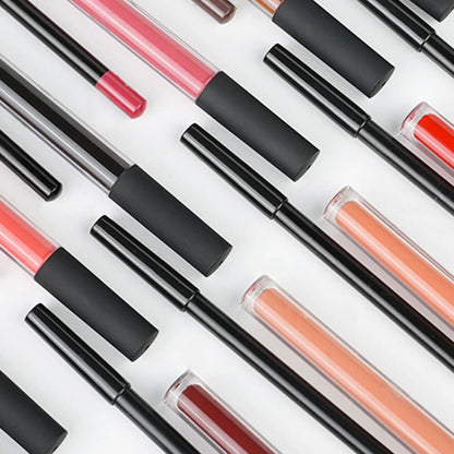 21 color matte liquid lipstick lip liner set high pigmented waterproof