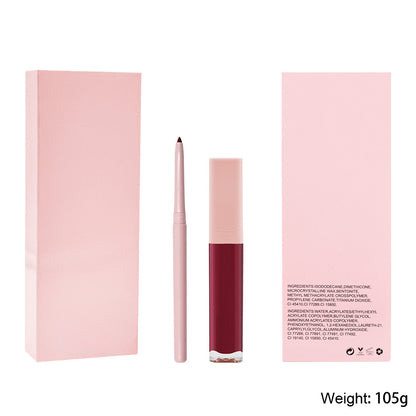 16 Color 2 In 1 Matte Liquid Lipstick Lip Liner Set Long Lasting High Pigment