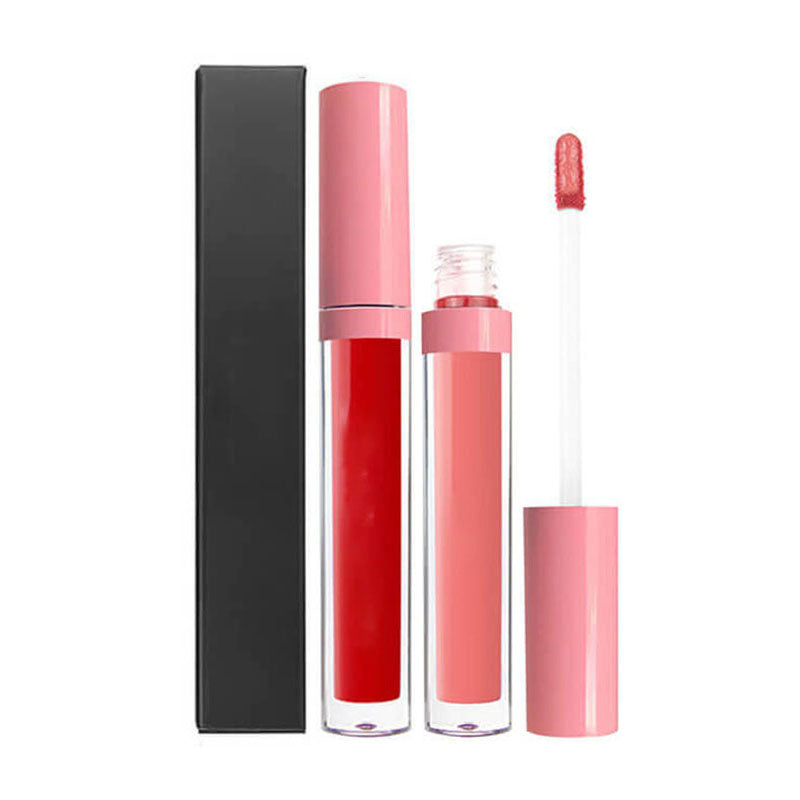 24 color matte liquid lipstick long lasting waterproof not stick pink tube