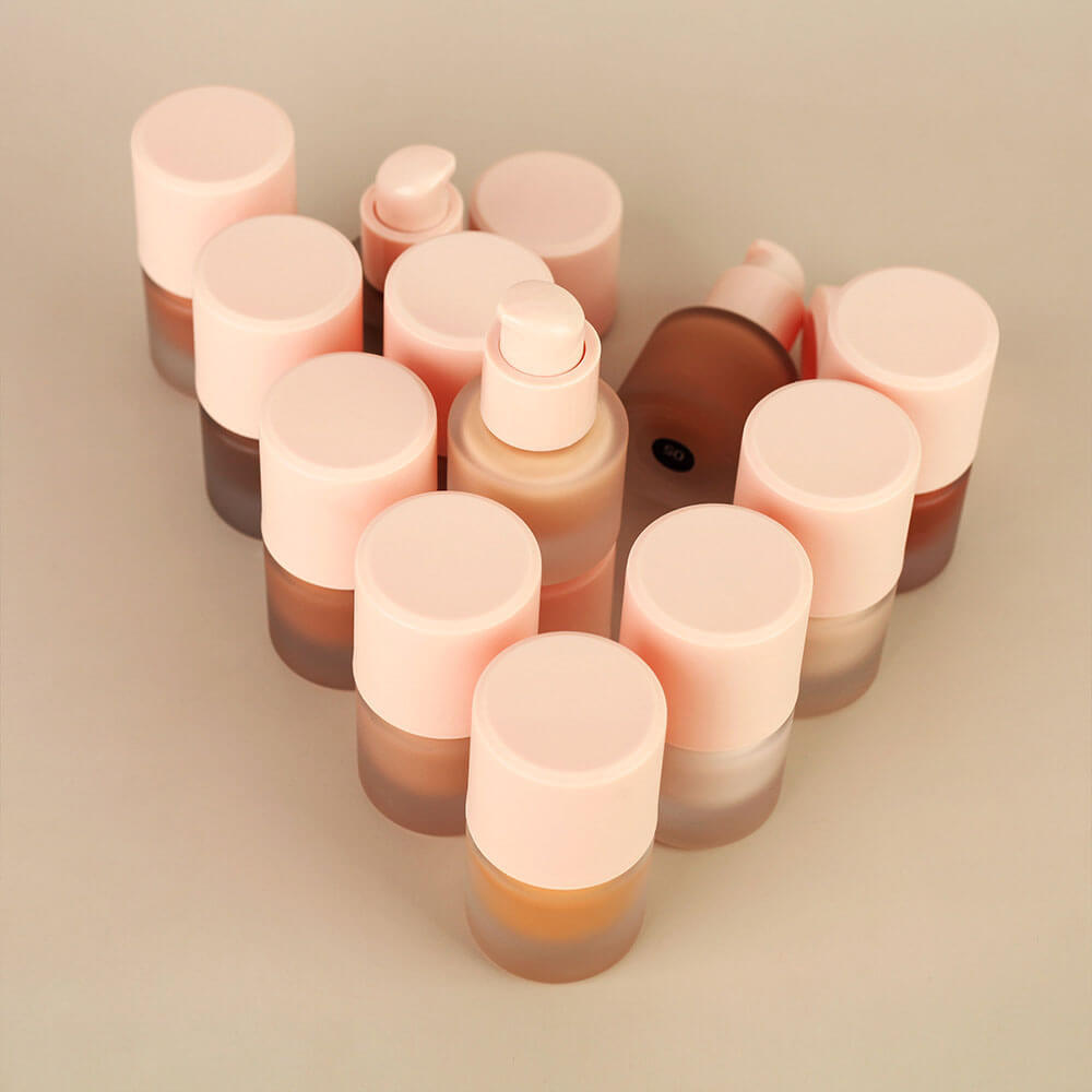 12-Shade Liquid Foundation High-Coverage Long-Lasting Flawless Waterproof 15ml